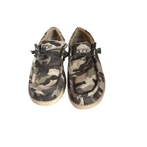 Hey Dude Wally Camo Mens Slip On Loafers Woodland Camouflage Shoes 110067003 13